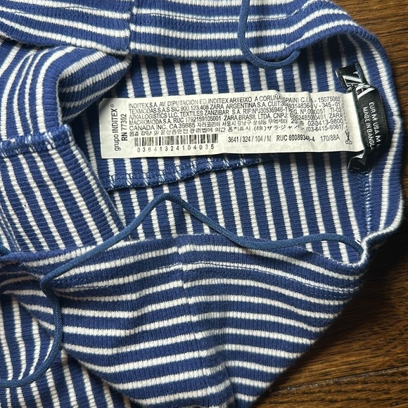 Zara Navy and White Striped Romper - Picture 7 of 7
